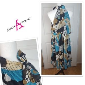 Ashley Stewart Women's Tie Neck Halter Dress